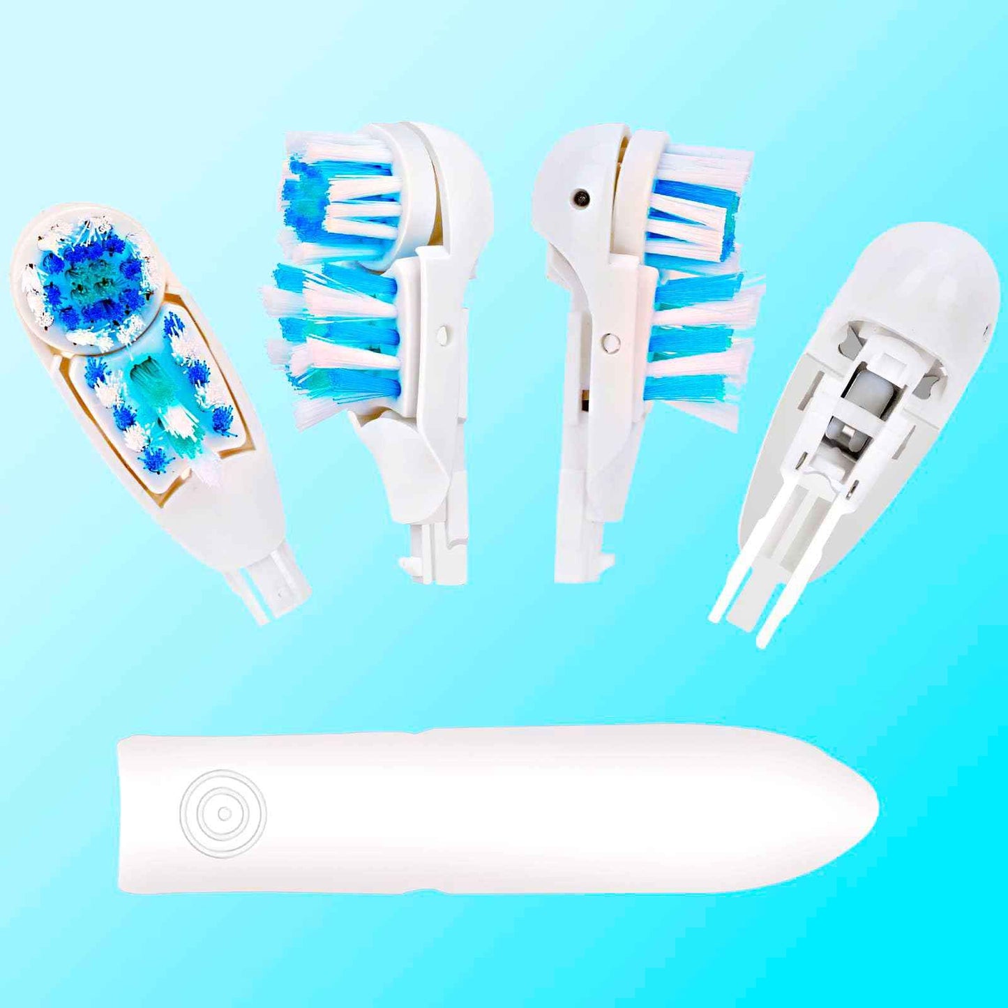 Sensitive Replacement Electric Replacement Toothbrush Heads (16 Count) Dual Clean Rotating Sets Compatible with Braun Oral B Cross Action Power