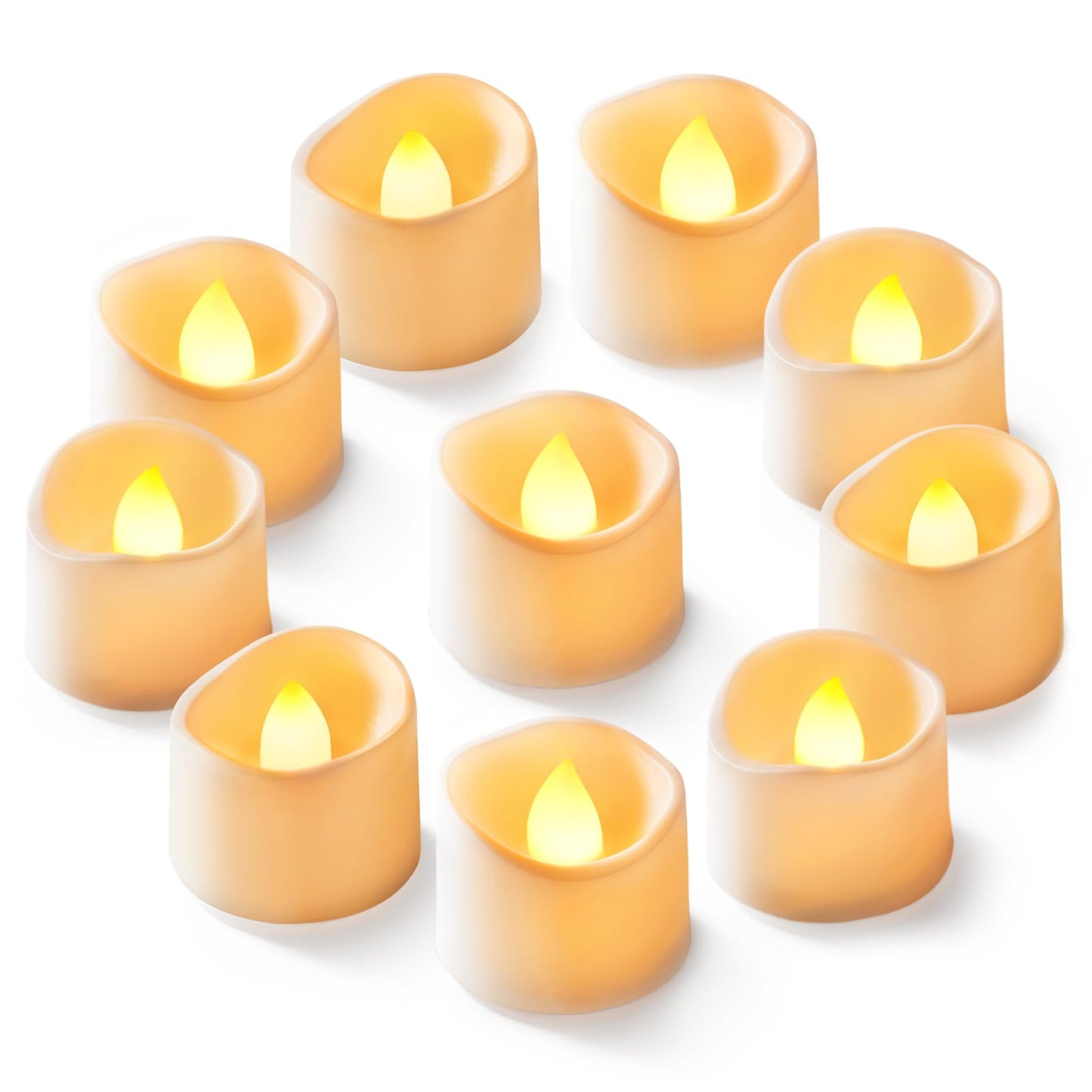 Homemory 12-Pack Flameless LED Tea Lights Candles Battery Operated, 200+Hour Fake Electric Candles TeaLights for Votive, Aniversary, Wedding Centerpiece Table Decor, Funeral, Halloween, Christmas