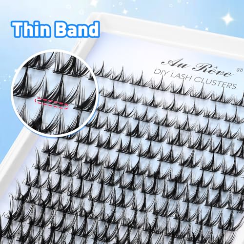 Lash Clusters Wispy Eyelash Clusters DIY Eyelash Extensions 10-16MM C Curl Natural Individual Lashes Fairy 120Pcs Manga Lashes Cluster, DIY Lash Extensions at Home (K02)