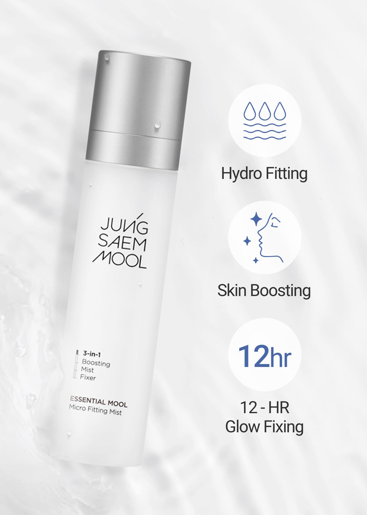 [JUNGSAEMMOOL OFFICIAL] Essential Mool Micro Fitting Face Mist (120 ml) | Facial Spray | Hydro Fitting | Skin Boosting | Glow Finish