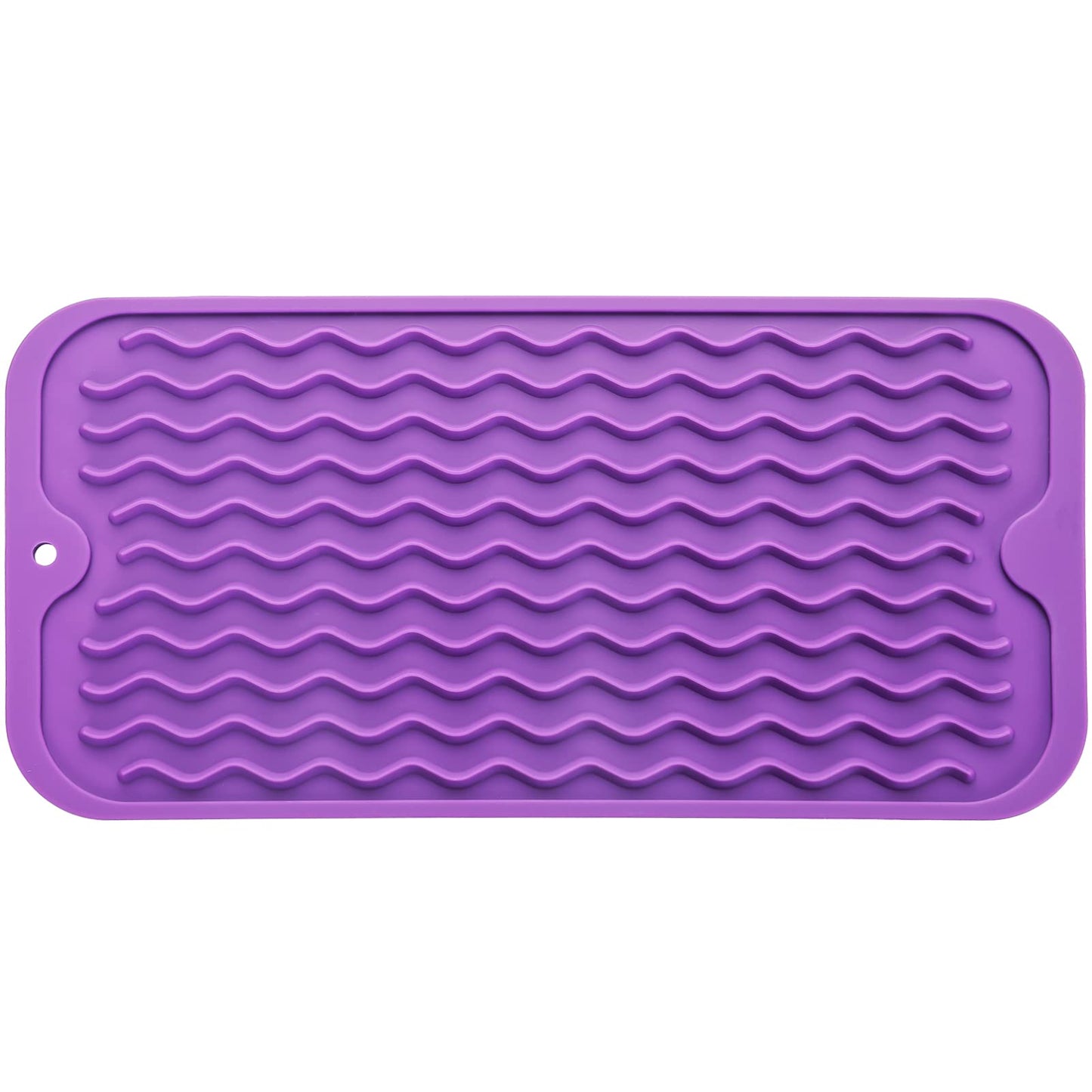 MicoYang Silicone Dish Drying Mat for Multiple Usage,Easy clean,Eco-friendly,Heat-resistant Silicone Mat for Kitchen Counter,Sink,Bar,Bottle,or Cup Purple S 12 inches x 6 inches