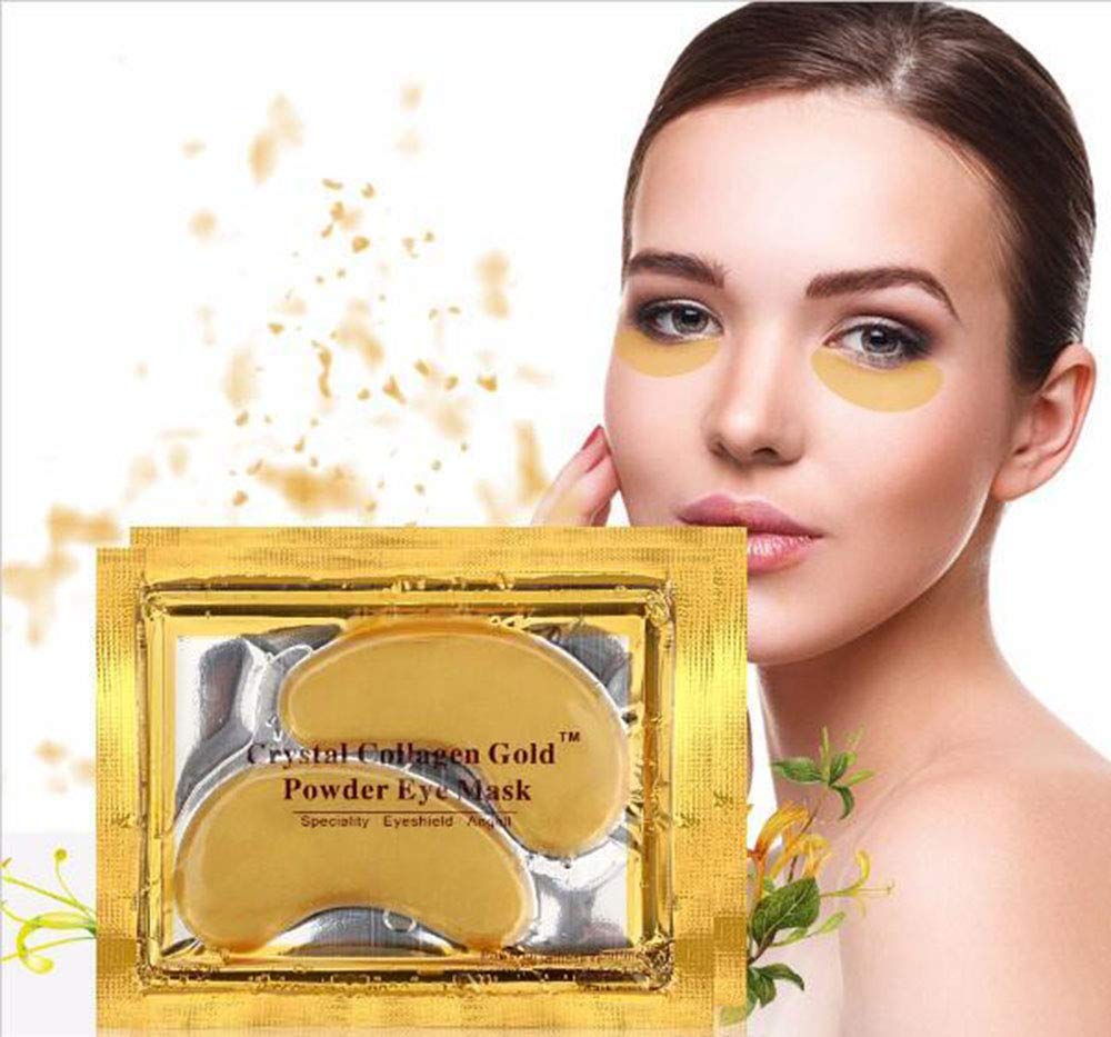 New Crystal 24K Gold Powder Gel Collagen Eye Mask Masks Sheet Patch, Anti Ageing Aging, Remove Bags, Dark Circles & Puffiness, Skincare, Anti Wrinkle, Moisturising, Moisture, Hydrating (80 Pairs)