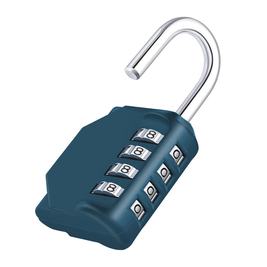 ZHEGE Combination Lock, 4 Digit Combination Padlock Outdoor, School Lock, Gym Lock (Dark Green)