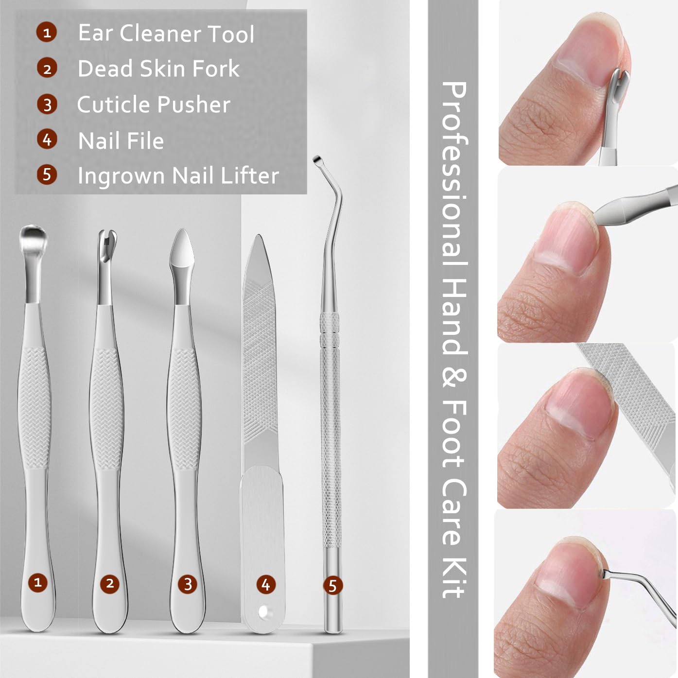 Ingrown Toenail Clipper Nail Cutter Pedicure Knife for Thick Nails Toenail Correction Treatment Callus Knife Nail File