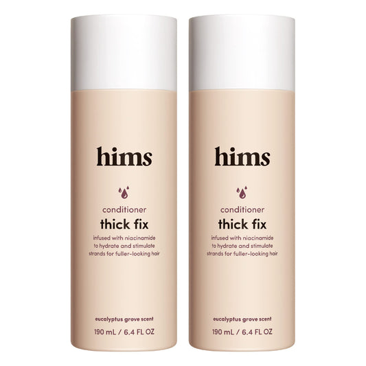 hims thick fix conditioner with niacinamide, locks in moisture and boosts appearance of thicker fuller hair, 2 pack, 6.4oz