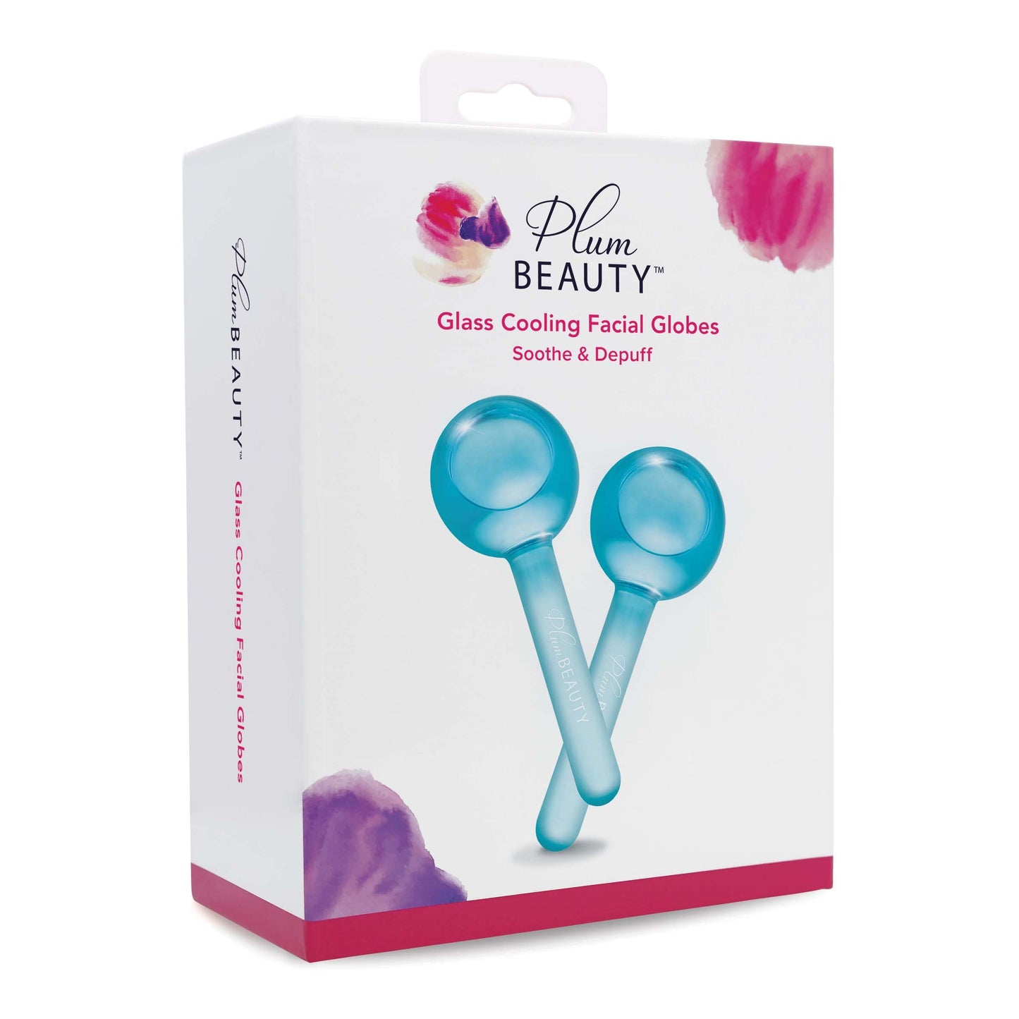 Plum Beauty Facial Ice Globes - Cooling Massage Tools for Refreshing Skincare Routine, Enhances Self Care, Reduces Puffiness - Set of 2