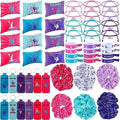 Abbylike 60 Pcs Gymnastics Party Favors 12 Dance Makeup Bag 12 Gymnastics Charm Bracelet 12 Girls Dance Hair Scrunchies 12 Sports Elastics Hair Ties 12 Gymnastics Keychains for Gift Birthday Supplies