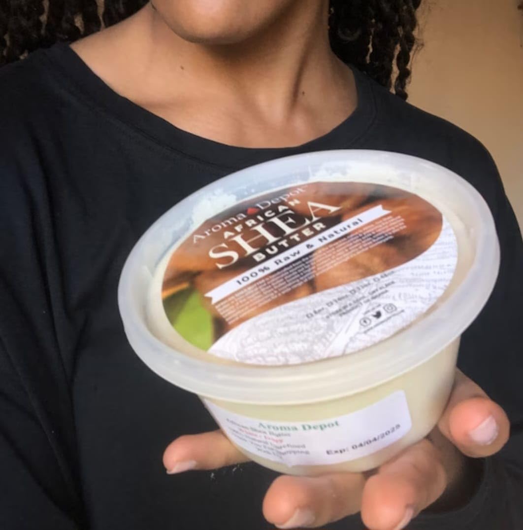 Raw African Shea Butter 12 oz Ivory/White Grade A 100% Pure Natural Unrefined Fresh Moisturizing, Ideal for Dry and Cracked Skin. It can be used in the Body, Hair, and Face.