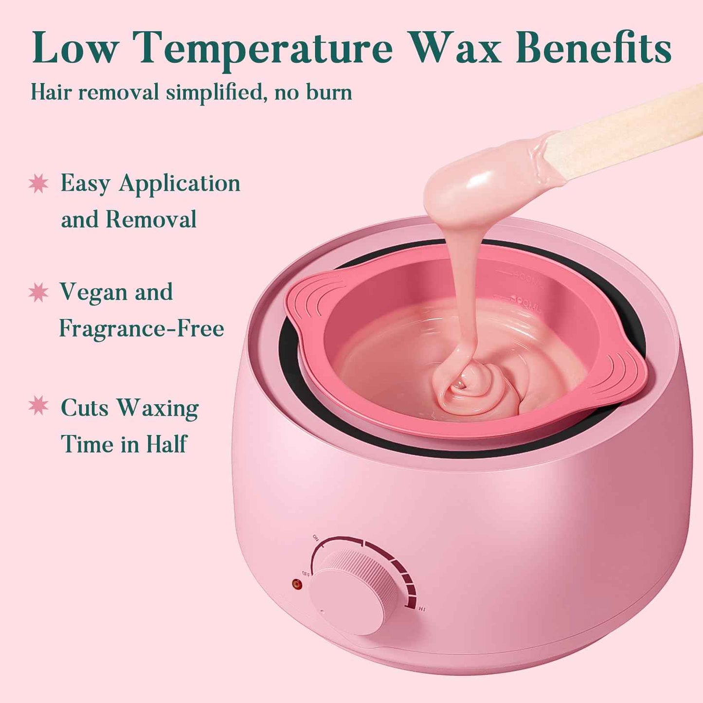 Wax Kit Waxing Kit for Women: Bikini Wax Kit for Hair Removal Sensitive Skin Brazilian Face Waxing with Wax Beads Wax Machine Silicone Pot for Salon Waxing Salon