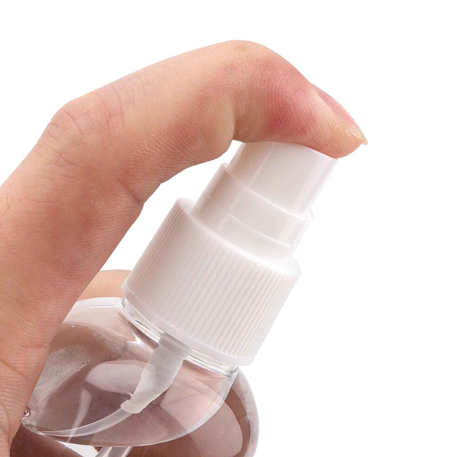 HAKZEON 60 PCS 4oz Plastic Spray Bottles, Refillable Empty Travel Spray Bottle, 120ml Clear Small Mist Spray Bottle for Traveling Make Up Perfume