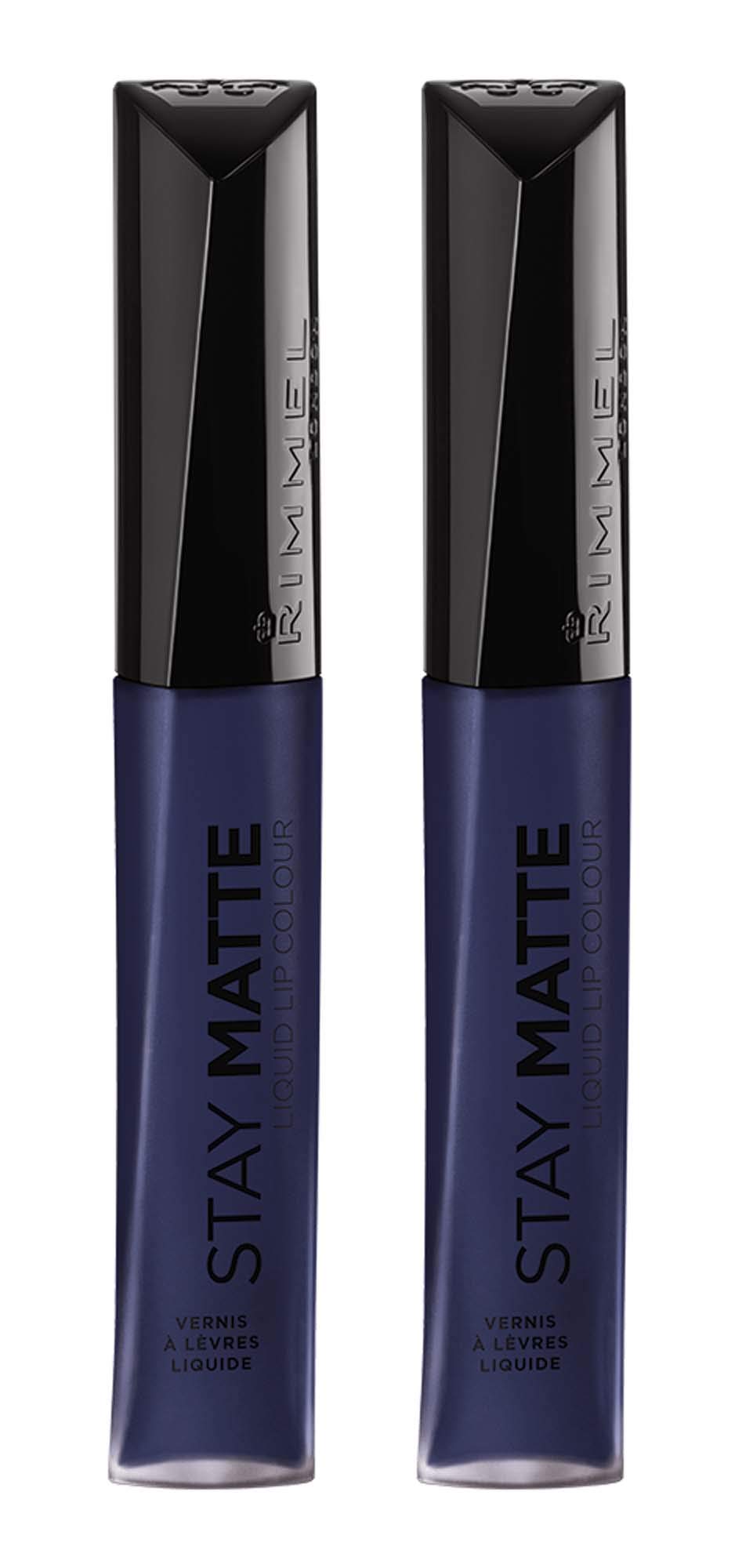 Rimmel Stay matte lip liquid, blue iris, 0.21 Fl Oz (Pack of 2)