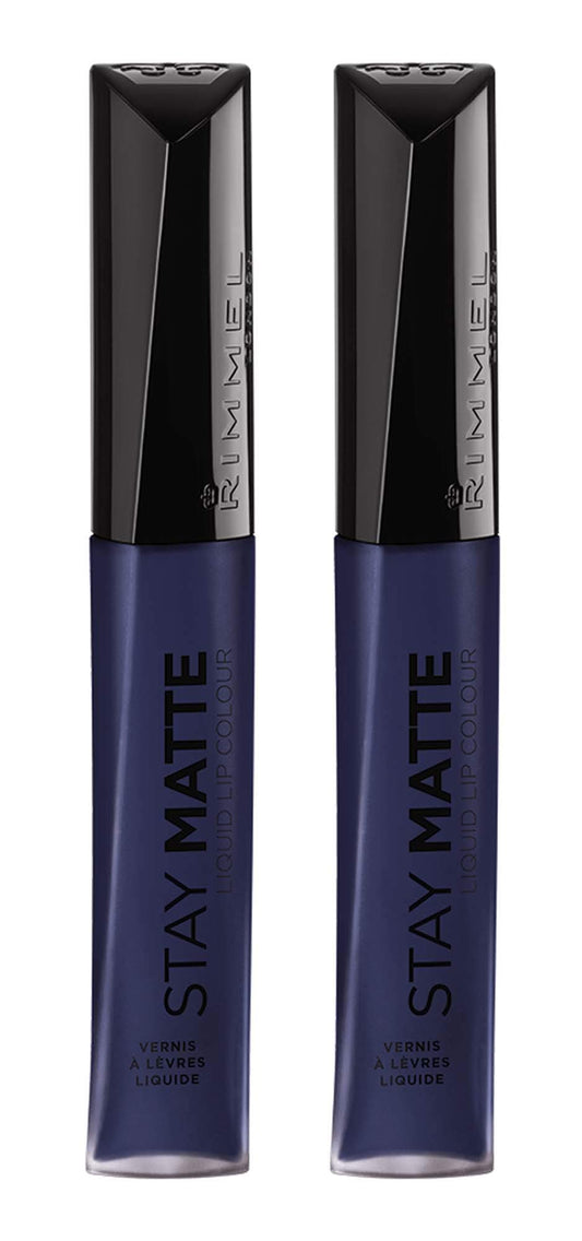 Rimmel Stay matte lip liquid, blue iris, 0.21 Fl Oz (Pack of 2)