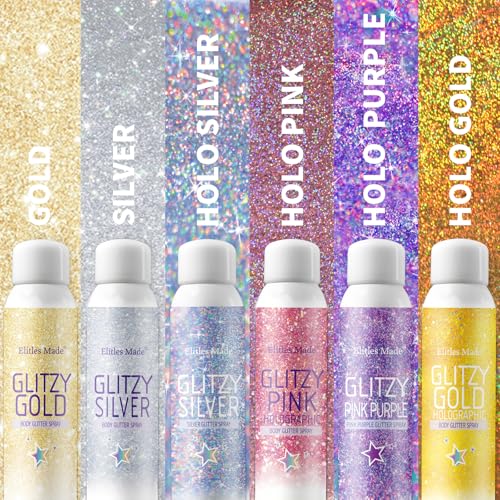 Hair Glitter Spray 150ML Holographic Silver for Festival