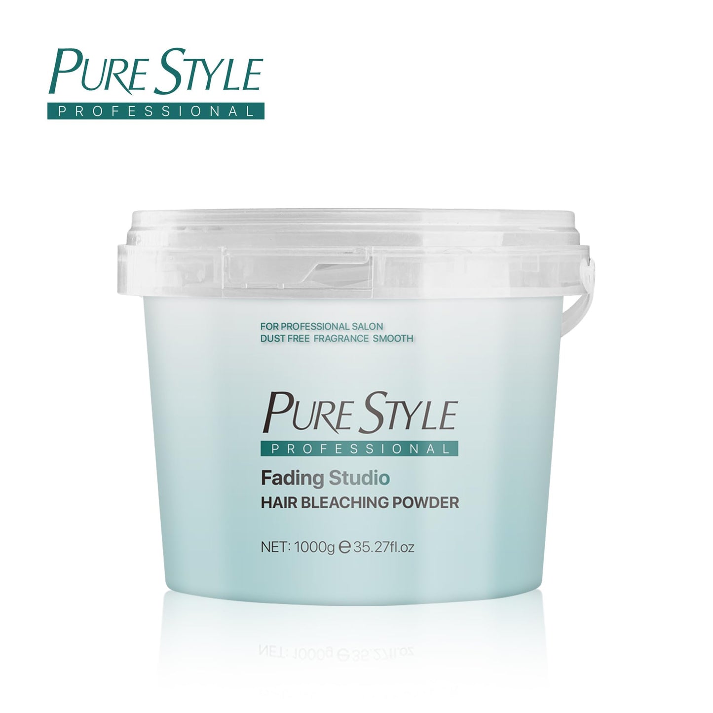 PURESTYLE 1000g Professional Ammonia-Free Hair Bleach Powder, Over 9 Levels Blue Fade Technology, Dust-Free & Fragrance Formula Fading Powder, Gentle Quick Bleach Lightener (1Bucket(1000g))