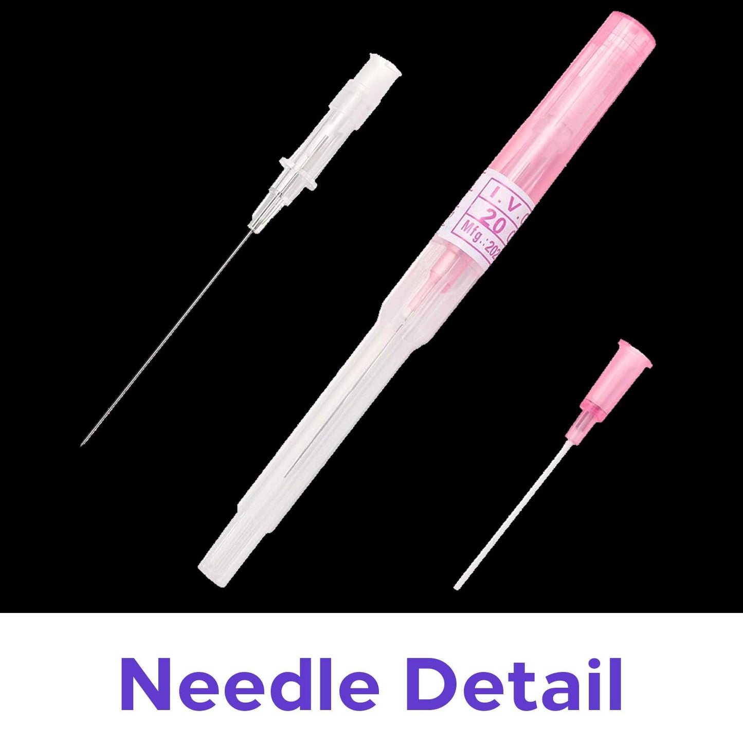 50Pcs Mixed Catheter Piercing Needles IV Catheter Needles 14G 16G 18G 20G 22G Hollow Needles Ear Nose Piercing Needle for Lip Tongue Belly Navel Nipple Professional Piercing Tools