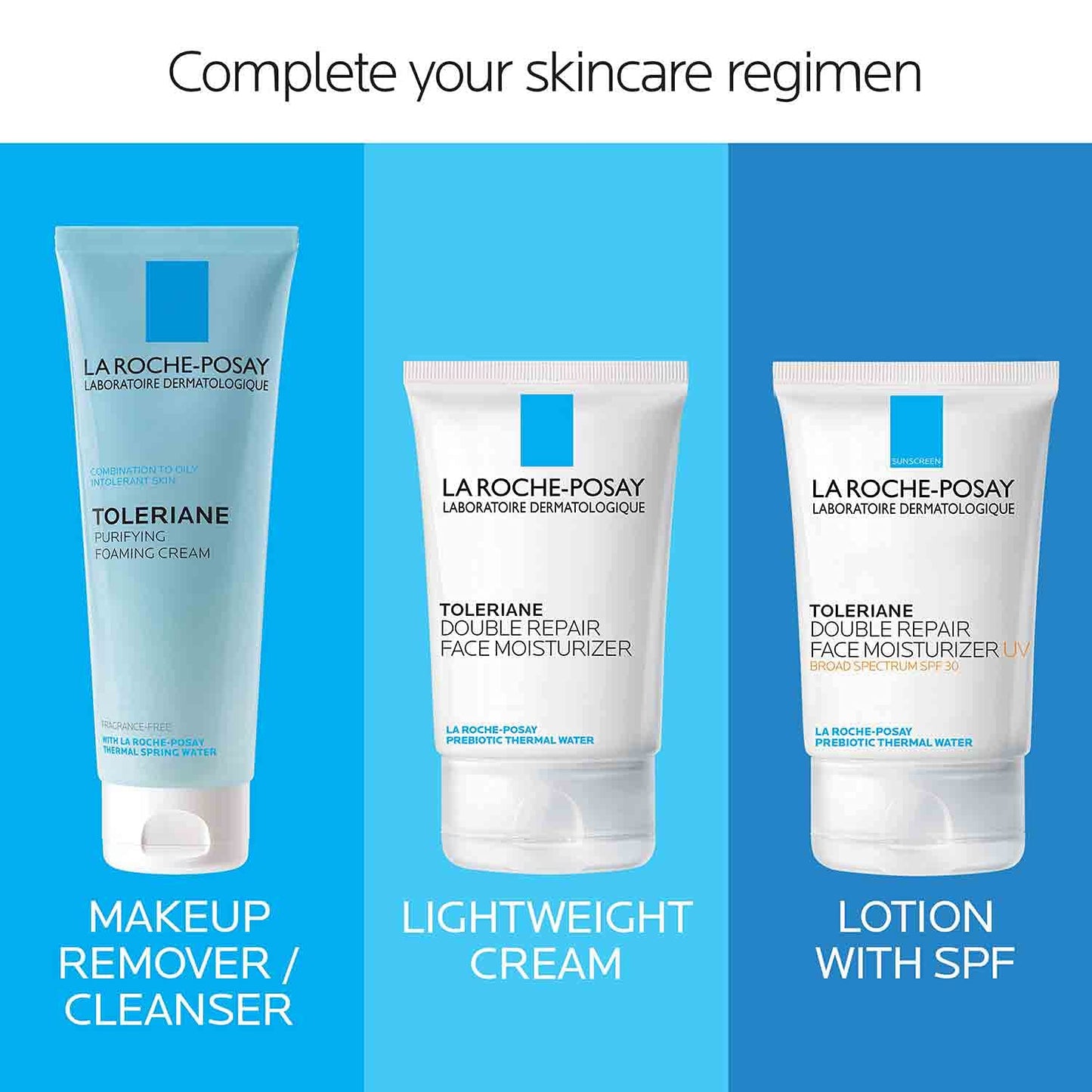 La Roche-Posay Toleriane Purifying Foaming Cream Cleanser for Oily Skin, Daily Face Wash with Ceramides and Niacinamide, Oil-Free, Fragrance Free