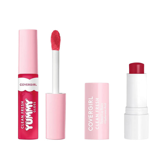 Covergirl Clean Fresh Yummy Gloss, You're Just Jelly & Clean Fresh Tinted Lip Balm, I Cherry-ish You Bundle