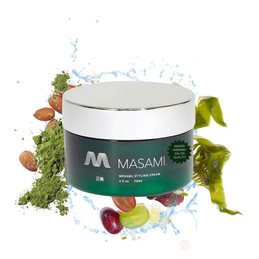 MASAMI Mekabu Hydrating Styling Cream | Curl Cream for Curly Hair | Sulfate/Paraben/Phthalate Free | Vegan & Cruelty Free | Salon Qualty | All Hair Types & Textures | Curl Defining
