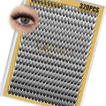 QUEWEL Lash Clusters 320Pcs Cluster Lashes 40D+50D C Curl Lash Cluster Eyelash Extensions Mix12-18mm Individual Eyelashes Clusters Wispy Lash Clusters Thin Band Soft to Use at Home(40D+50D C Mix12-18)