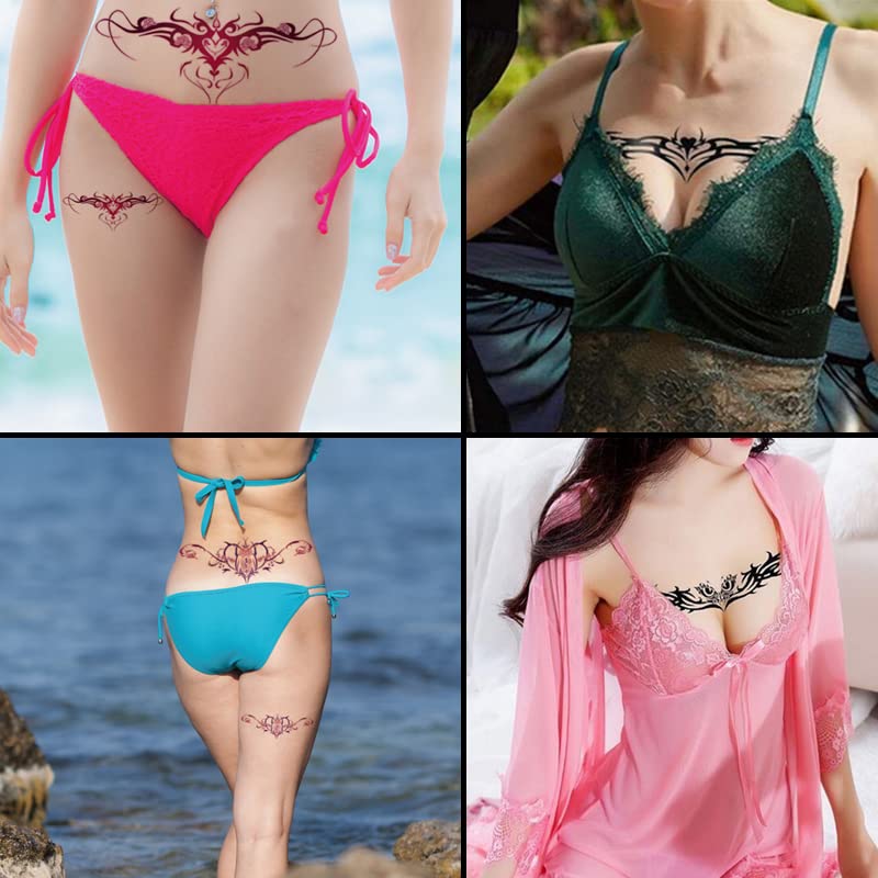 28 Sexy Temporary Tattoos for Women – Waterproof Body Art