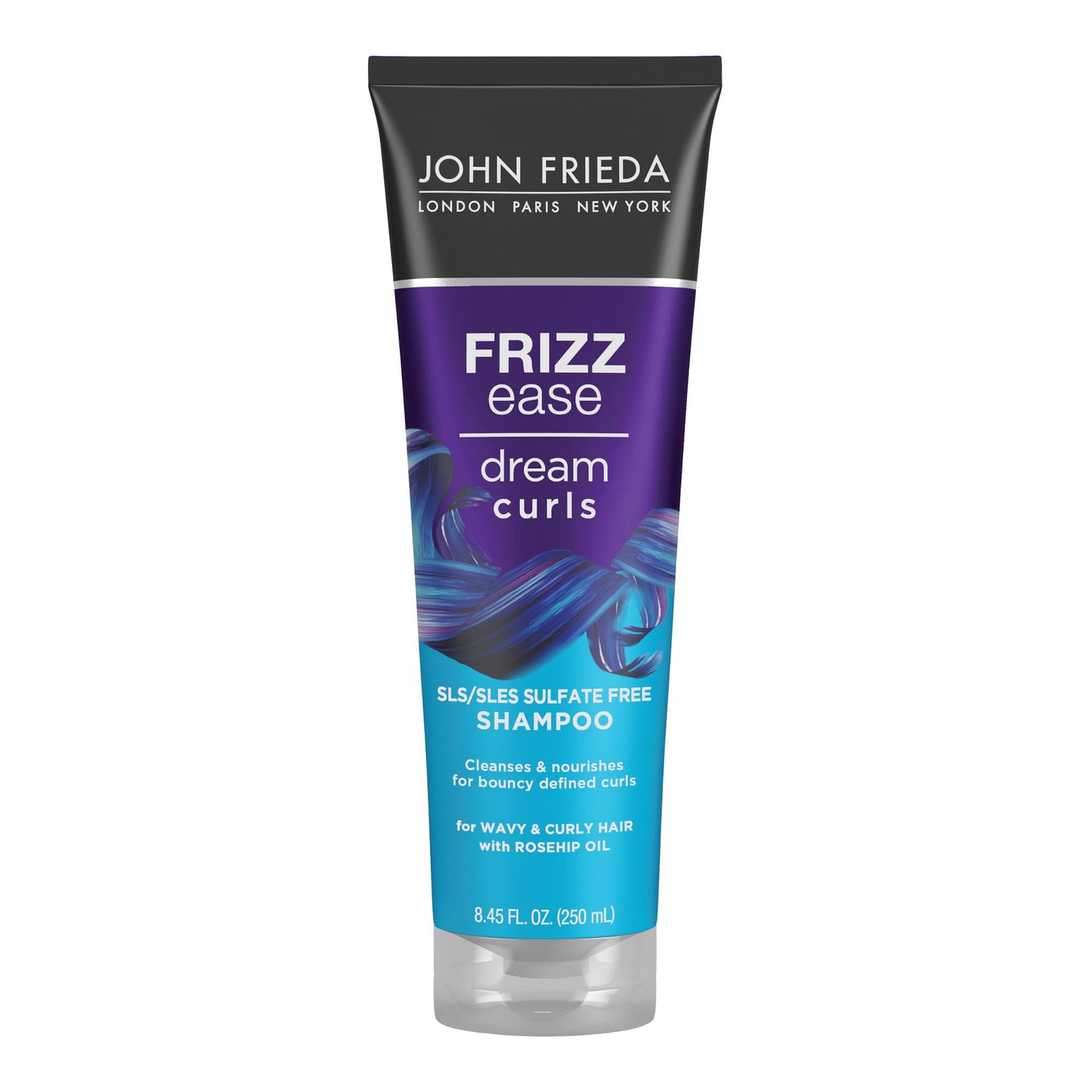 John Frieda Anti Frizz, Frizz Ease Dream Curls Shampoo, SLS/SLES Sulfate Free Shampoo for Curly Hair, Helps Control Frizz, with Curl Enhancing Technology, 8.45 Fluid Ounces