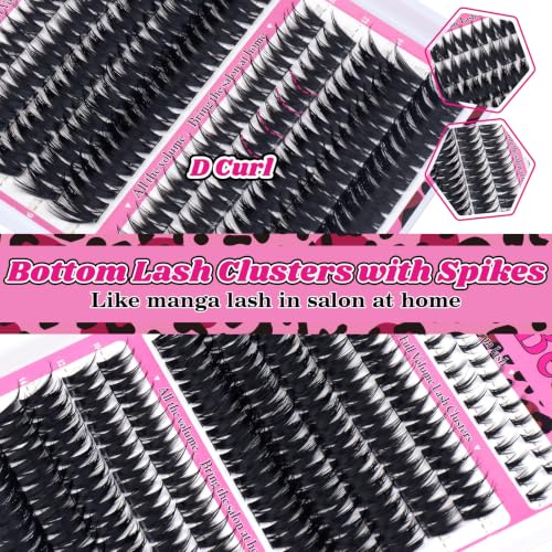 MilyBest Flora Lash Clusters with Spikes (Lashes Only) 10-18mm D-Curl - Natural Wispy to Fairy Glam