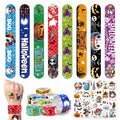 Halloween Party Favors Bulk Pack - 40 Piece Set with Slap Bracelets & Temporary Tattoos