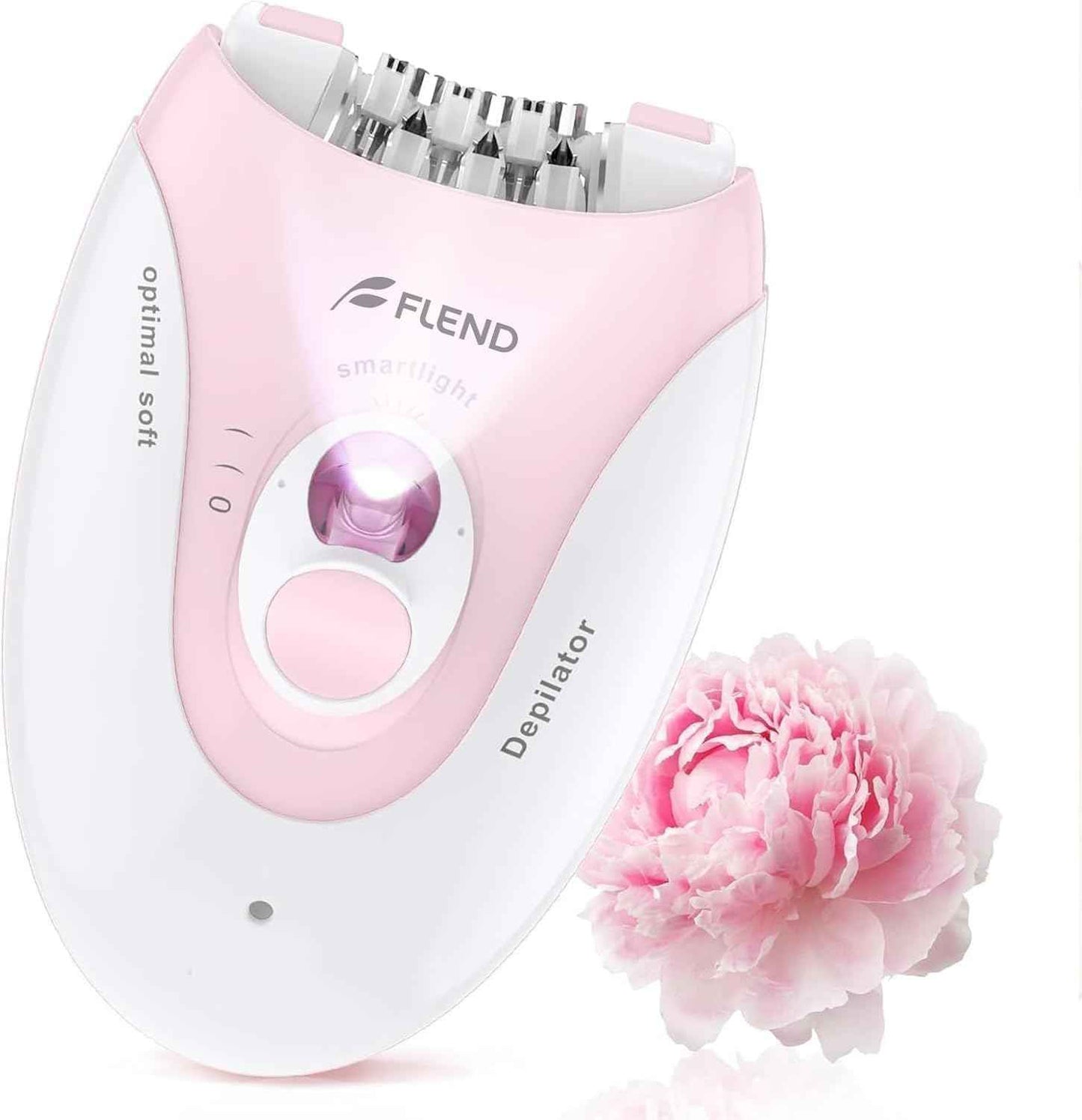 Smooth Glide Epilator for Women, 2 Speeds Facial Hair Removal Device with LED Light, 36 Tweezers & Massage Pad. Rechargeable Facial Hair Removal Epilator for Bikini, Arms, Legs, and Face