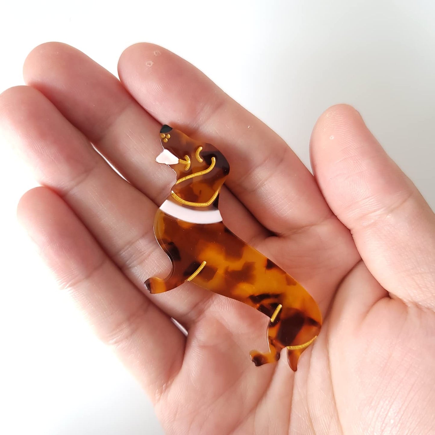 Dachshund Dog Hair Clips,Cellulose Acetate Hair Clips,Small Hair Clips for Girl,Pack of 2