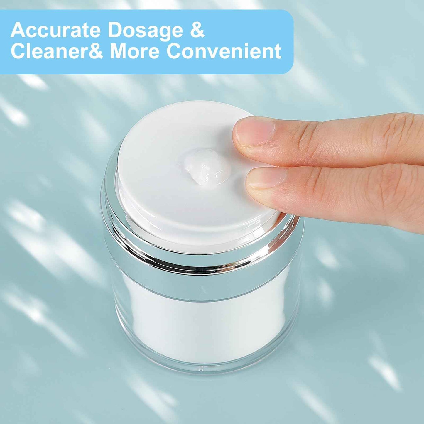 KOUWICH 34 Pack Airless Pump Jars Set, 1.7/1/0.7/0.34oz Refillable Travel Size Containers, Leak-Proof Toiletry Bottles for Skincare and Creams, Lotion, Eye Cream, Liquid, Foundation, Shampoo