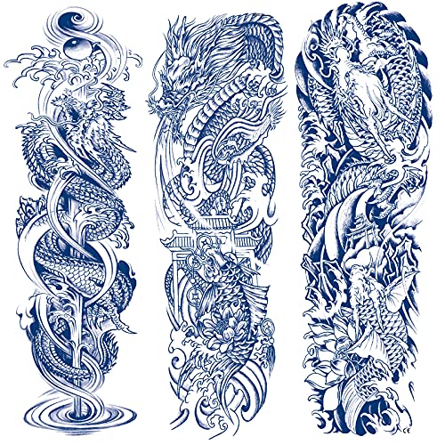 Dragon Temporary Tattoos - 3-Sheet Plant-Based Semi-Permanent