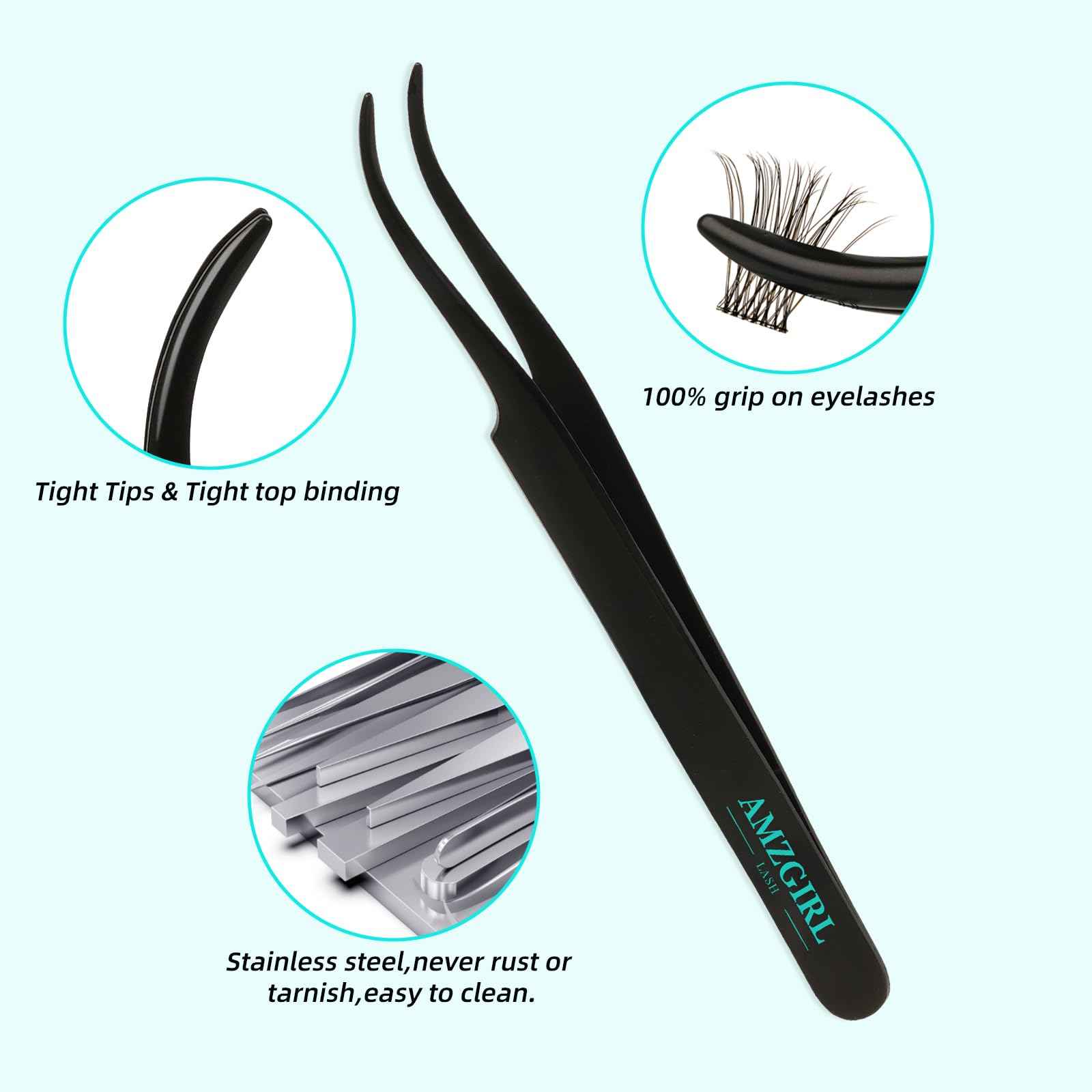 Lash Extension Kit Daybreak Lash Clusters kit Lash Bond and Seal Eyelash Remover and Lash Applicator for Diy Lash Extension Kit at Home by AMZGlRL(Daybreak,D-Mix8-16mm kit)