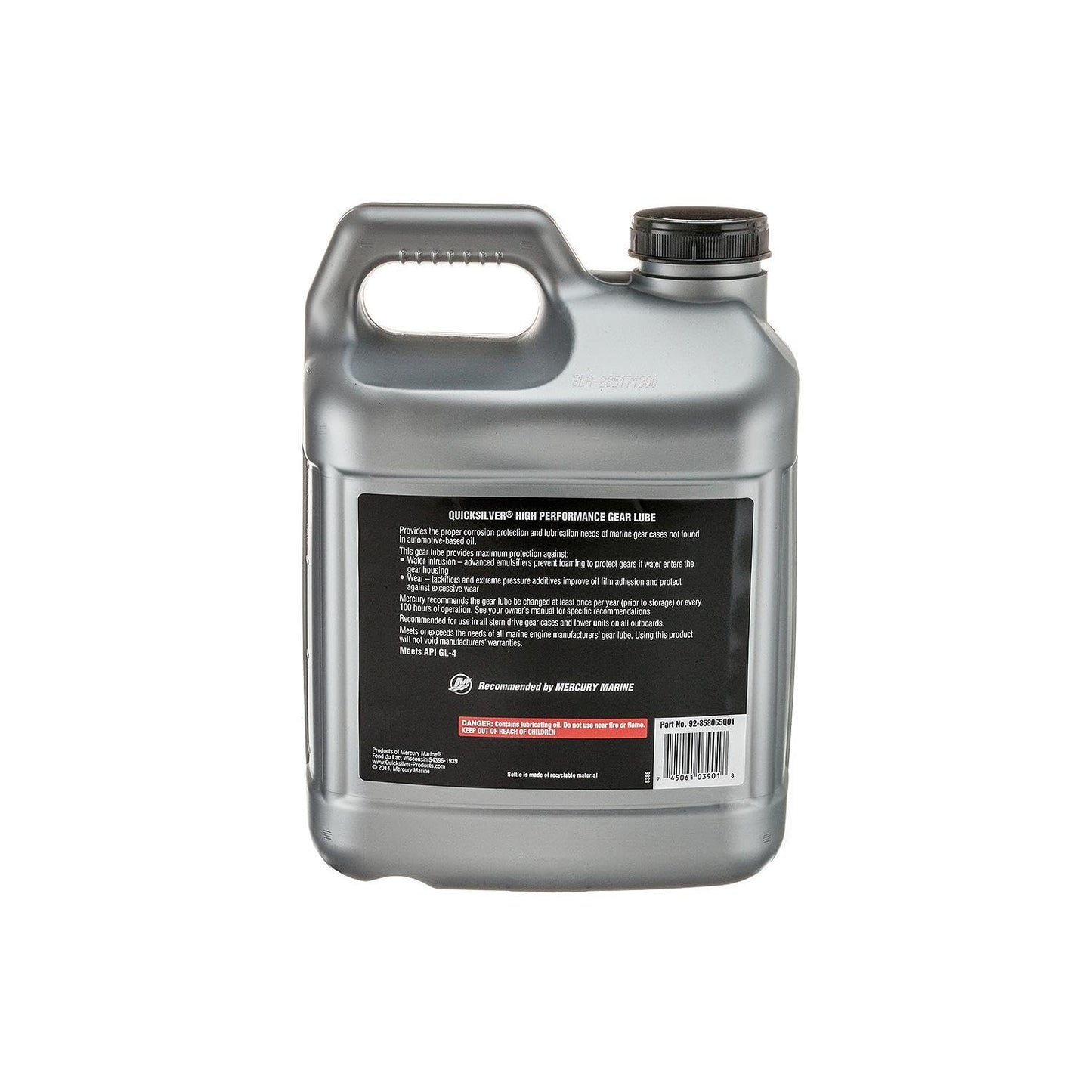 Quicksilver by Mercury Marine 858065Q01 SAE 90 High Performance Gear Lube, 2.5 Gallon