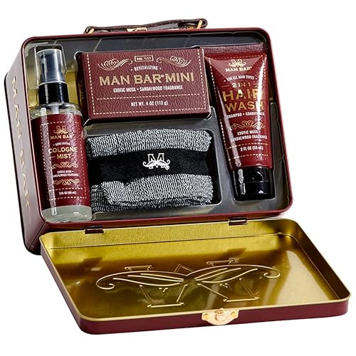 San Francisco Soap Company Man Bar Travel Set - Exotic Musk & Sandalwood | Created With the Man in Mind | No Harmful Chemicals - Good for all Skin Types - Made in the USA |