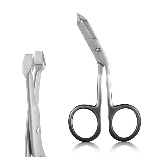 Professional Scissor Tweezer - Premium Quality Stainless Steel Tweezers with Handles, Larger Grabbing Surface Area, Precision Eyebrow Tweezers for Women and Men Facial Hair