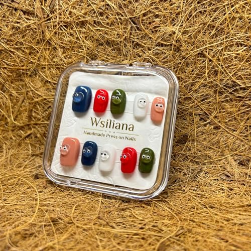 Wsiliana Nails Handmade Press On Nail Coffin False Nails(080 M)