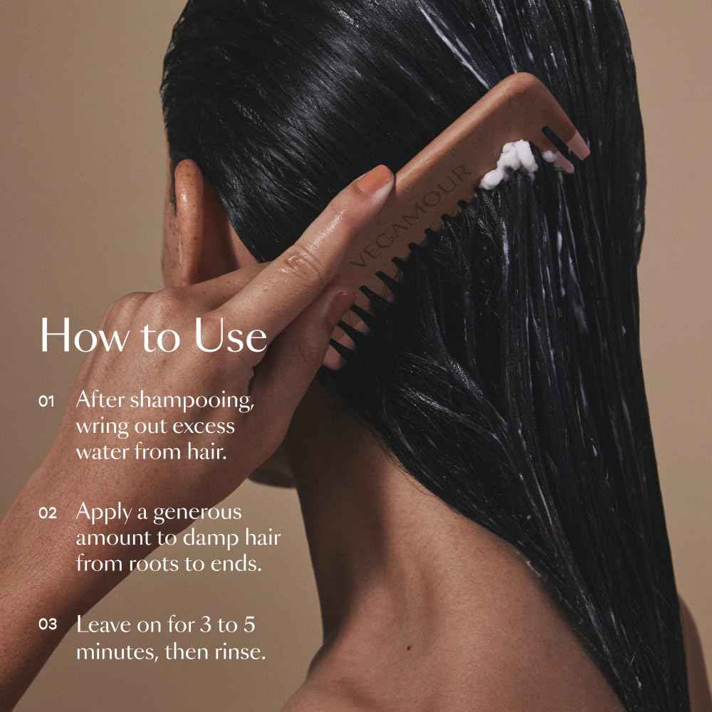 VEGAMOUR HYDR-8 Deep Moisture Repair Mask, Deep Conditioner Hair Mask Formulated Without Sulfates for Dry, Damaged, Frizzy Hair, Floral & Vanilla Scent, 5 fl. oz.