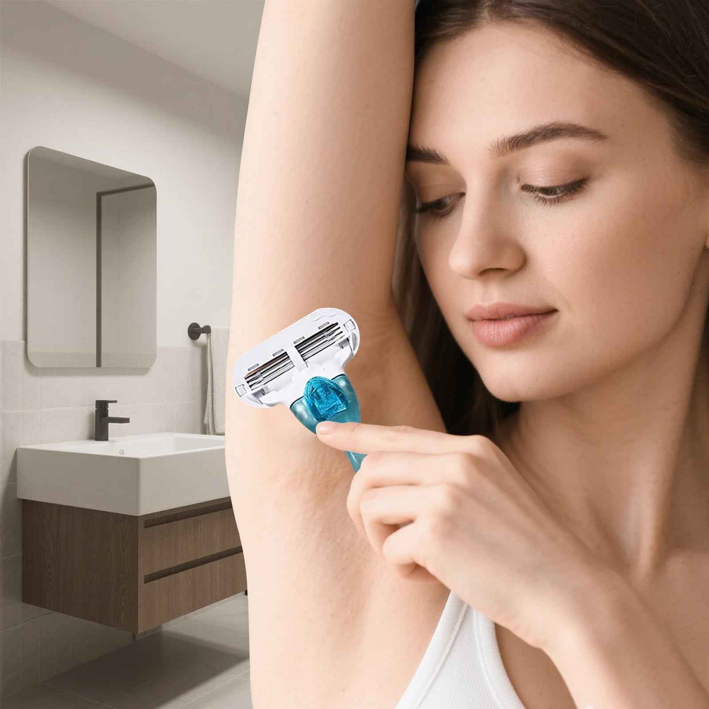 XZESH 2PCS Replacement Handle Compatible with Gillette Venus Razor (Only Handle) - Blue