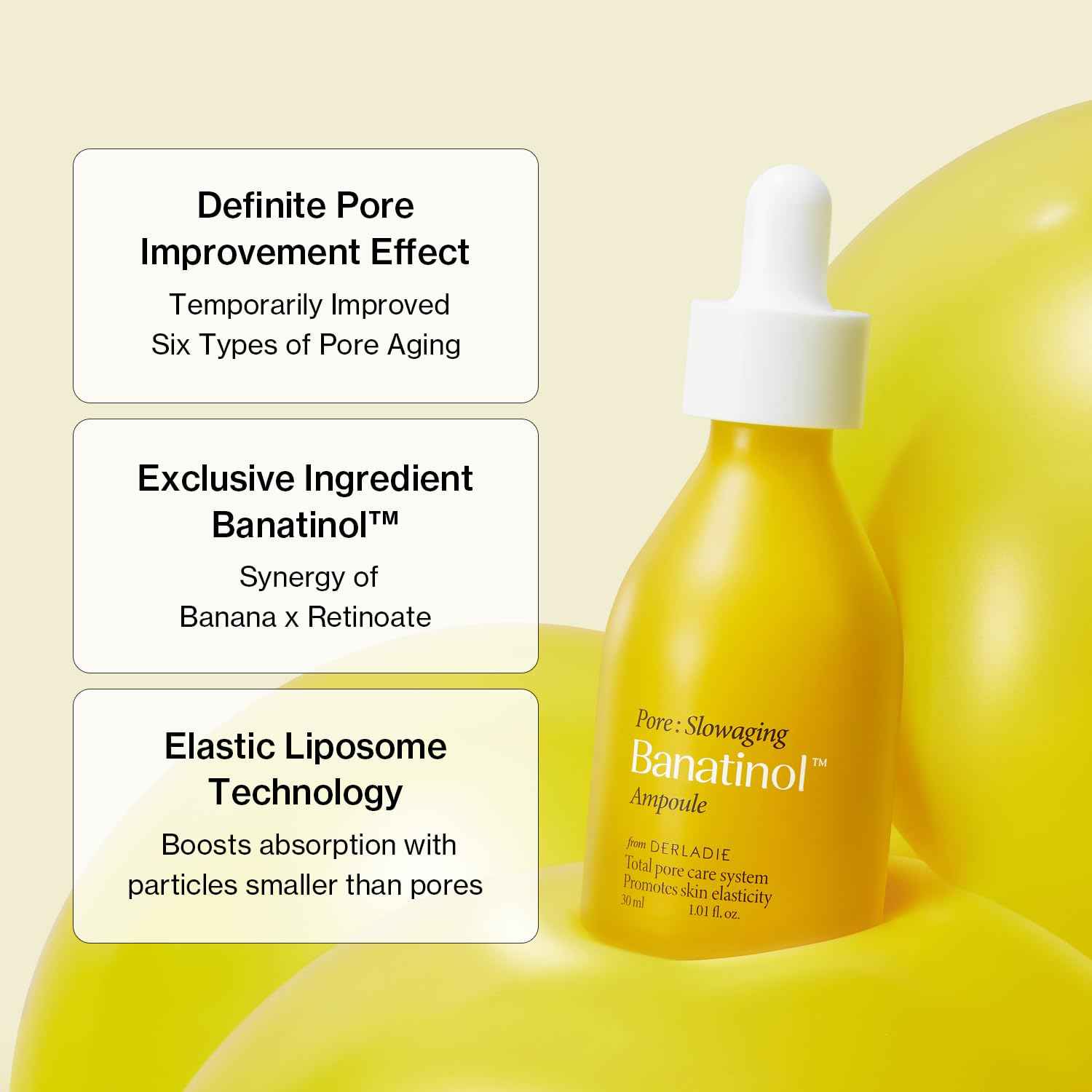 Banatinol Slow aging Ampoule 30 ml Korean Skincare Retinol Serum For Face 1.01 Fl Oz