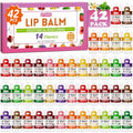Yopela Mini Lip Balm Bulk 42 Pack, Natural Lip Balms with Vitamin E and Coconut Oil, Moisturizing and Nourishing Dry Cracked Lips,14 Flavors Chap Sticks Small Gift Party Favors for Kids Adults