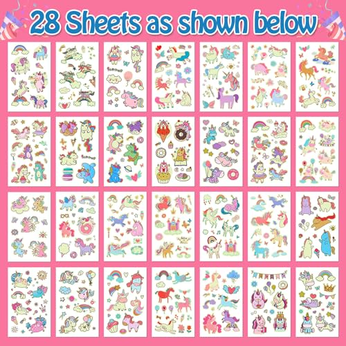 Partywind Luminous Glow Kids Temporary Tattoos, 370 Styles