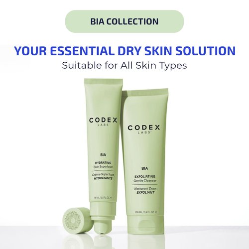 Codex Labs Bia Exfoliating Face Wash 2.0 - Gentle Facial Cleanser for Women, Dry & Sensitive Skin - Vegan Face Cleanser with Jojoba & Milk Thistle, All Skin Types, Cruelty-Free Skincare (3.4oz)