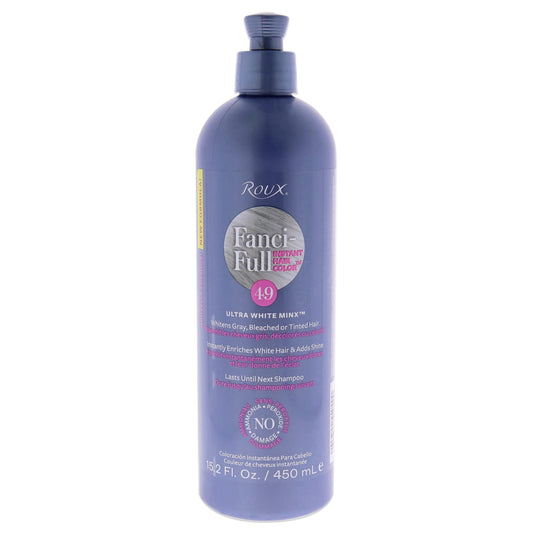 Roux, Fanci-Full Instant Hair Color Rinse, 49 White Minx ,Temporarily Evens Tones, Blends Away Gray, 15.2 Oz