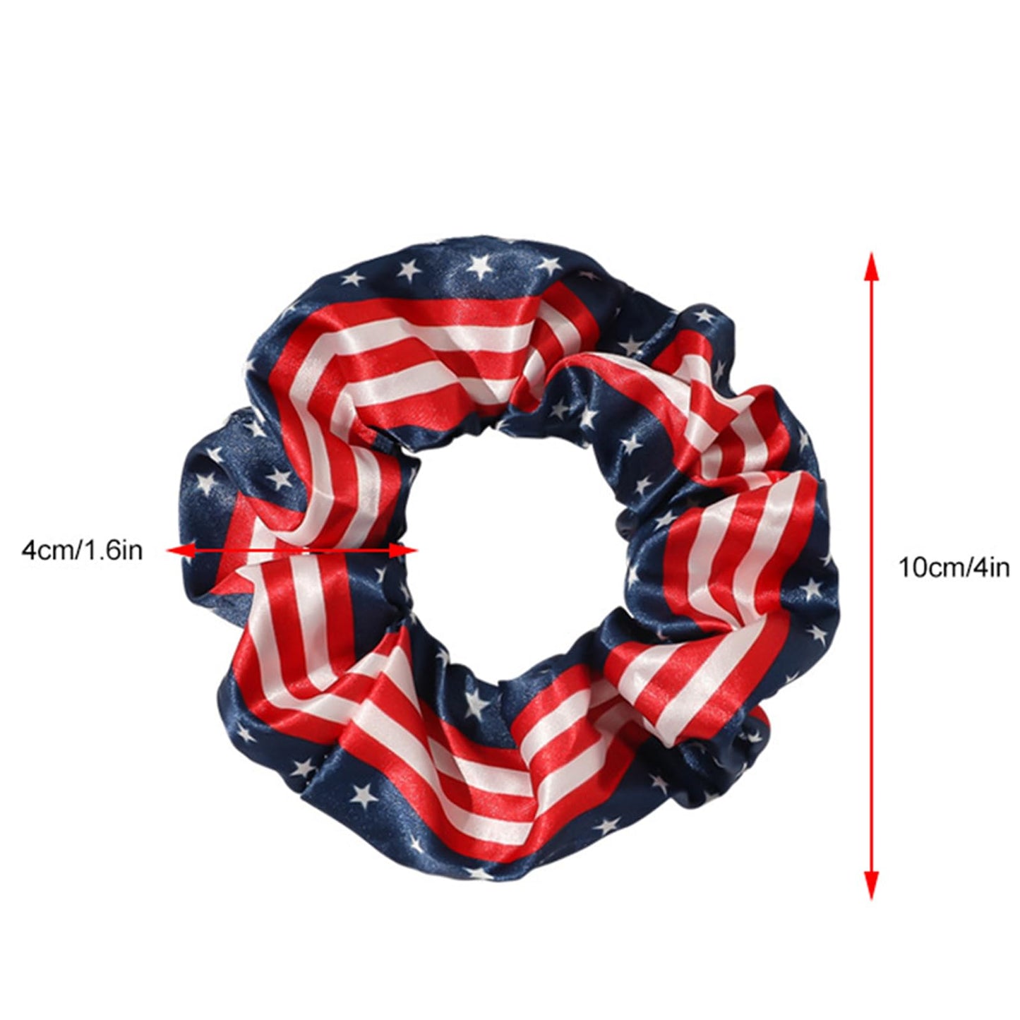 3PCS Patriotic Hair Scrunchies Independence Day Hair Ties American Flag Star Satin Hair Scrunchies 4th of July Scrunchies Elastic Silky Soft Hair Band Ponytail Holder for Women Girls(Style A)