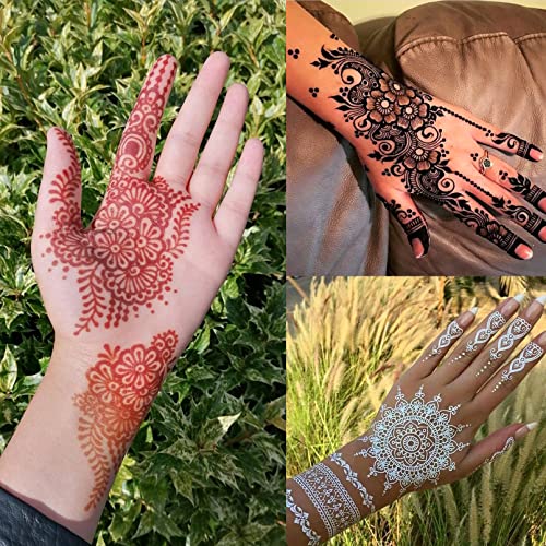 Henna Tattoo Stencil Kit 190pcs, 24 Sheets Reusable