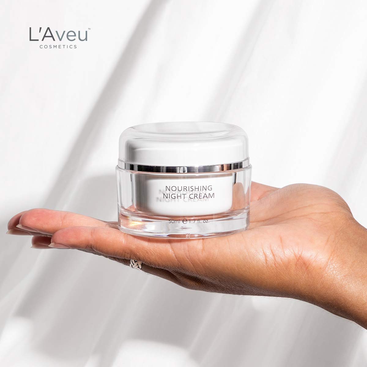 L'Aveu Nourishing Night Cream - Anti-Aging Nighttime Moisturizer for Face - Natural Moisturizing Facial Care Blend with Dead Sea Minerals, Shea Butter, Jojoba & Avocado - Gentle Skin Renewal - 1.7 oz