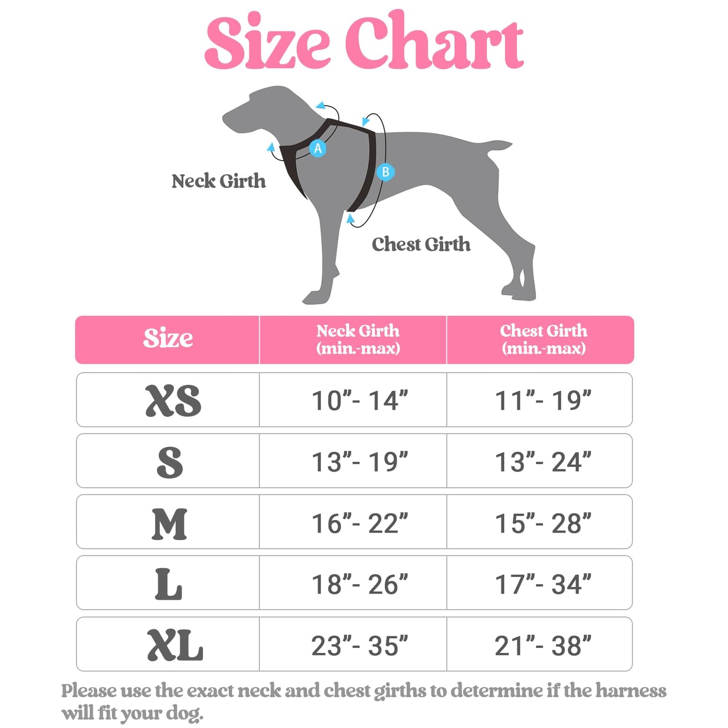 rabbitgoo Dog Harness, No-Pull Pet Harness with 2 Leash Clips, Adjustable Soft Padded Dog Vest, Reflective No-Choke Pet Oxford Vest with Easy Control Handle for Large Dogs, Pink & Blue, X-Small