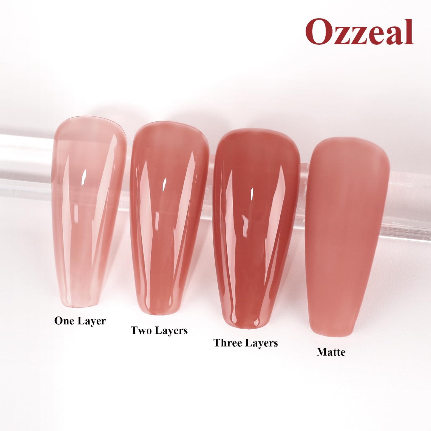 Ozzeal Jelly Gel Nail Polish, 15ml Maroon Red Jelly Nail Polish Gel Translucent Sheer Spring Summer Nail Gel Polish Soak off UV LED Light for Nail Art DIY Manicure