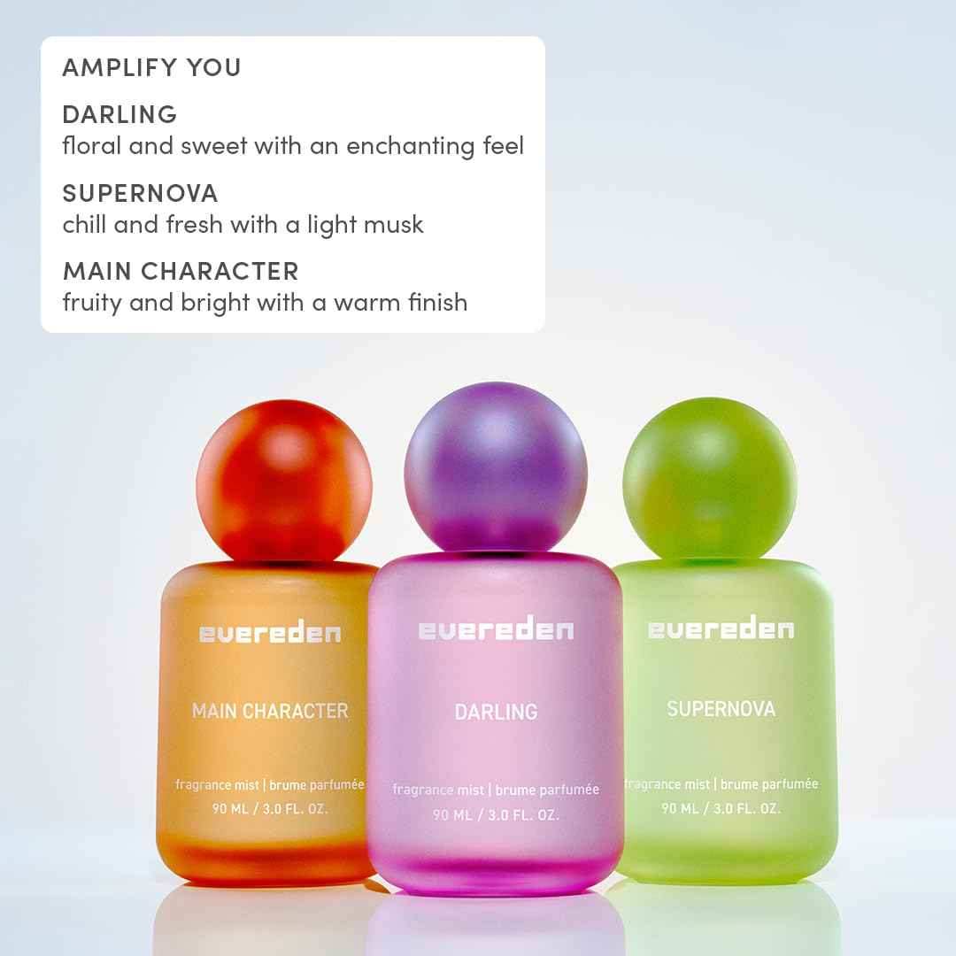 Evereden Fragrance Hair and Body Mist - Darling: Clean and Vegan Collectible Hair and Body Spray for Teen Girls - Amplify Your Self Expression with Iconic Scents in Aesthetic Bottles