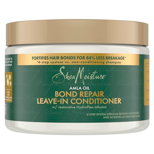 SheaMoisture Bond Repair Leave-In Conditioner Amla Oil to Strengthen and Repair Curls with Restorative HydroPlex Infusion 11 oz